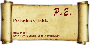 Polednak Edda névjegykártya